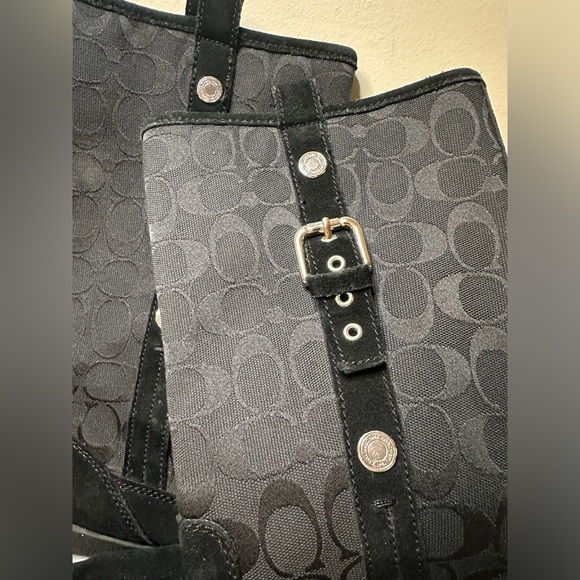 Authentic Coach black boots, warm and comfy, silver accents, size 8B - Picture 3 of 6